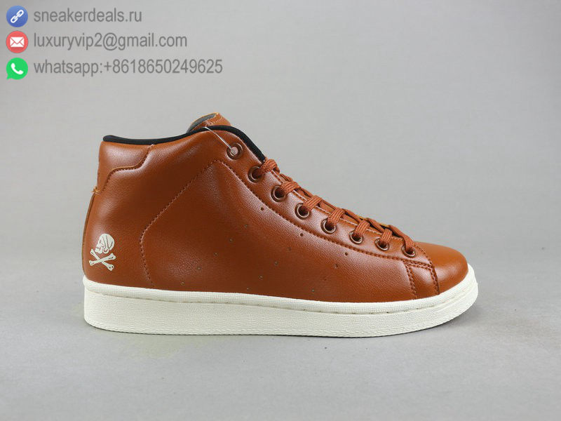 ADIDAS CAMPUS 80S HIGH BROWN LEATHER MEN SKATE SHOES
